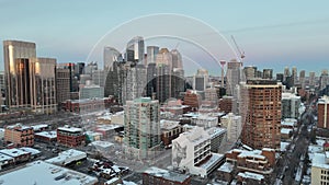 Aerial view of urban Calgary