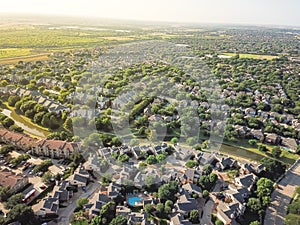 Aerial view urban sprawl in Dallas-Fort Worth area photo