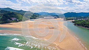 Aerial view of urdaibai estuary in basque country, Spain photo