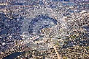 Aerial view of US Roads and Highways System at South Florida photo