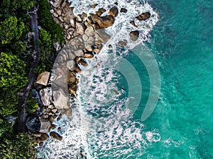 Aerial view of Teluk Cempedak Beach photo