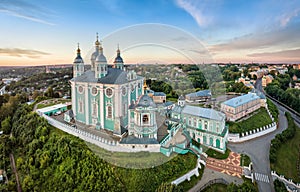 Aerial view of Uspenskiy Cathedral in Smolensk