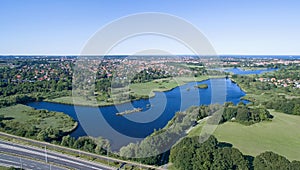 Aerial view of Utterslev Mire part 2, Denmark