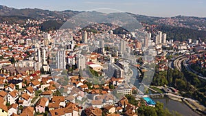 Aerial view of Uzice