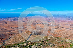 Aerial view of Valle de Santa Ines town at Fuerteventura, Canary islands, Spain photo