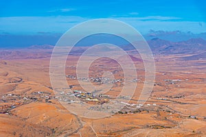 Aerial view of Valle de Santa Ines town at Fuerteventura, Canary islands, Spain photo