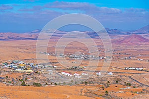 Aerial view of Valle de Santa Ines town at Fuerteventura, Canary islands, Spain photo