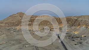 Aerial view of the Valley of the Kings in Luxor.