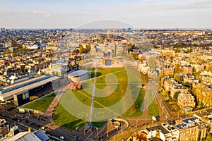 Aerial view of the Van Gogh Museum in Amsterdam