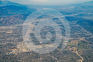 Aerial view of Van Nuys, Sherman Oaks, North Hollywood, Studio C