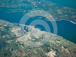 Aerial view of Vancouver bay