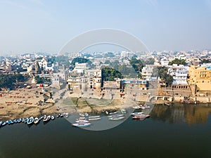 Aerial view of Varanasi in India