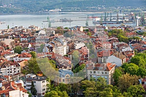 Aerial view of Varna city, Bulgaria