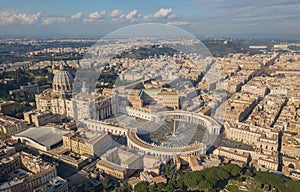 Aerial view of Vatican city