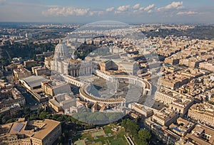 Aerial view of Vatican city
