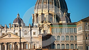 Aerial view of Vatican city from the dis