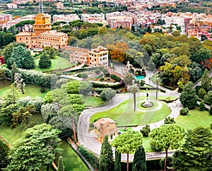 Aerial view of Vatican Gardens