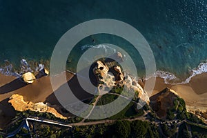 Aerial view of the Vau Beach Praia do Vau in Portimao