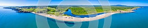 Aerial view of Veleka beach in Bulgaria