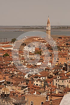 Aerial view of Venice city