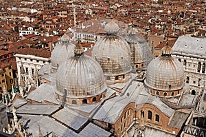 Aerial view of Venice city