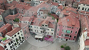 Aerial View Venice city with Historical Buildings and Bell Tower, Skyline, Italy