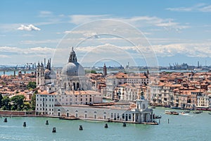 Aerial view on Venice city in Italy