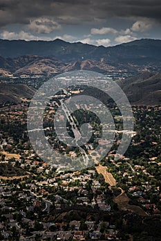 Aerial View of Ventura County, Thousand Oaks, Simi Valley, and Oak Park from Simi Peak