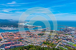 Aerial view of Viana do Castelo in Portugal