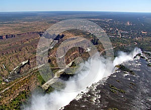 Aerial view of Victoria Falls