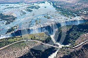 Aerial View of Victoria Falls