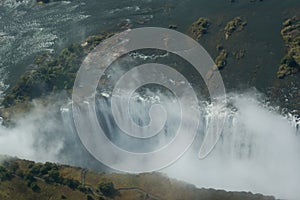 Aerial view Victoria Falls