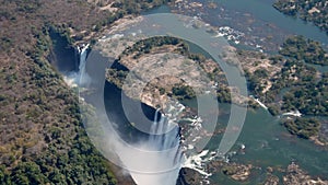 Aerial View of Victoria Falls, Zimbabwe