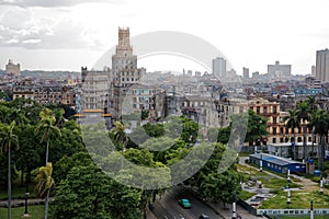 Aerial view of vieja Habana from Saratoga hotel rooftop