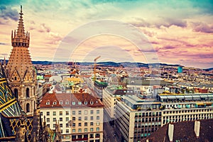 Aerial view of Vienna, Austria