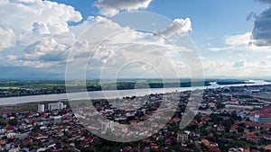 Aerial view of vientiane capital of Laos Southeat Asia photo