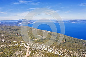 An aerial view from viewpoint Skitaca, Istria, Croatia