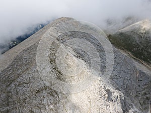 Aerial view of Vihren Peak, Pirin Mountain