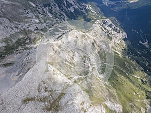 Aerial view of Vihren Peak, Pirin Mountain