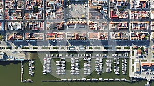 Aerial view of Vila Real de Santo Antonio in Algarve, Portugal