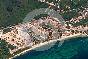 Aerial view of the Villa del Palmar Cancun Luxury Beach Resort & Spa, The Garza Blanca Cancun, the hotel mousai photo