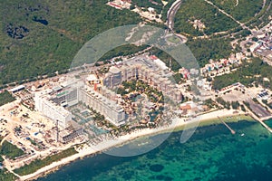 Aerial view of the Villa del Palmar Cancun Luxury Beach Resort & Spa, The Garza Blanca Cancun, the hotel mousai photo