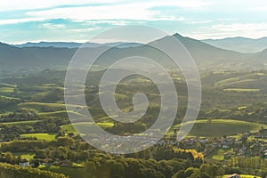 Aerial view of the village of Ainhoa photo