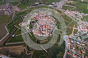 Aerial view of the village of Almeida in Portugal photo