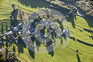 Aerial View : Village in the countyside