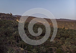 Aerial view of Misfat al Abriyeen village photo