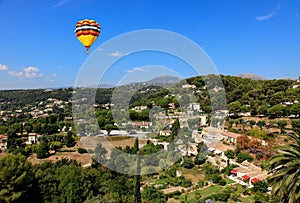 Aerial view from the village of Saint-Paul France