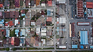 Aerial view of the Village in Sekinchan, Selangor, Malaysia.