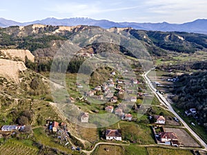 Aerial view of village of Zlatolist, Blagoevgrad Region, Bulgaria photo