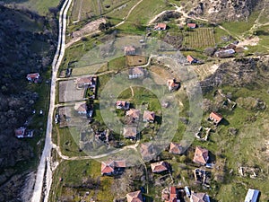 Aerial view of village of Zlatolist, Blagoevgrad Region, Bulgaria photo